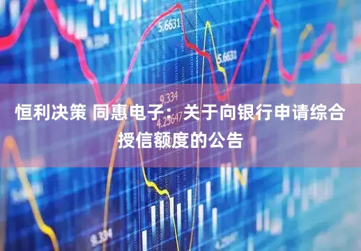 恒利决策 同惠电子：关于向银行申请综合授信额度的公告